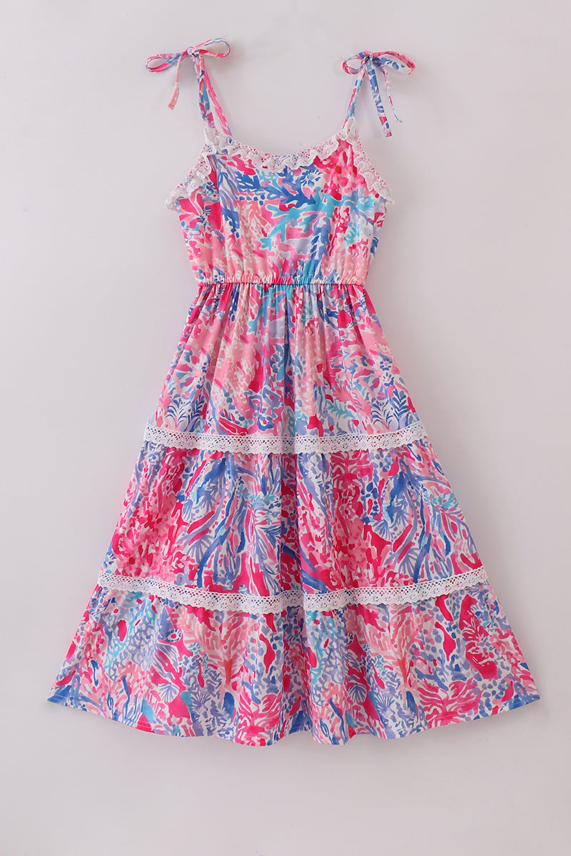 target maxi dress sale Tropical Sunset Waves mom tiered dress – Dash of Magic Boutique