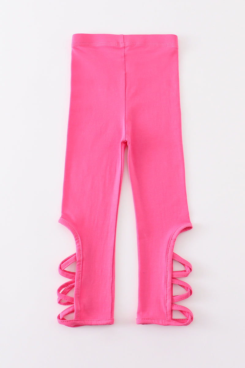 Barbie pink hollow out legging