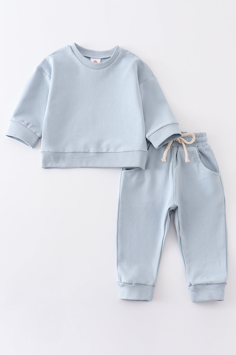 Blue sweatshirt & pants set