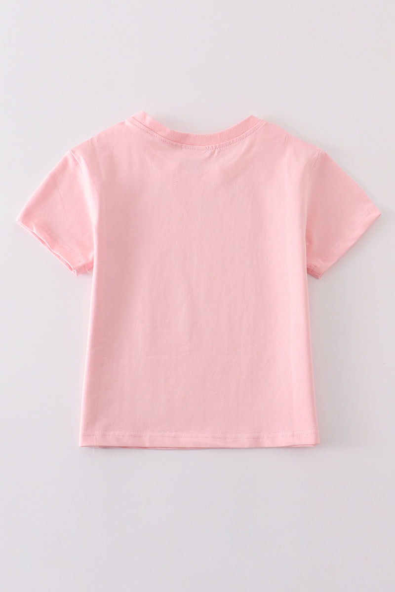 Pink blank basic t-shirt Adult Kids and baby bubble