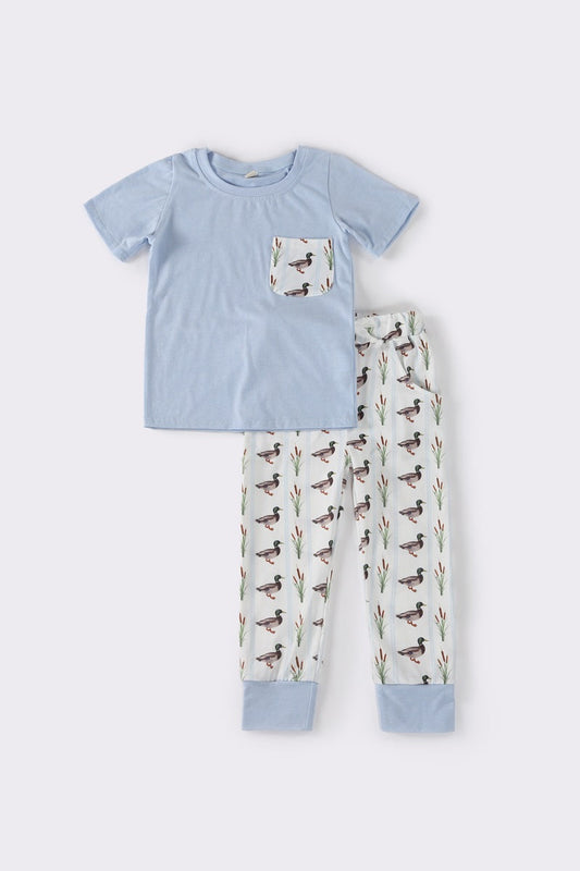 Blue duck boy pants set