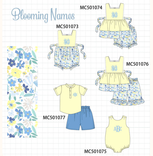 Mustard Floral Monogram Collection