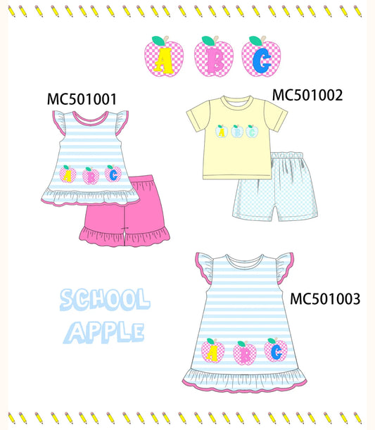 School Apple ABC Applique Collection