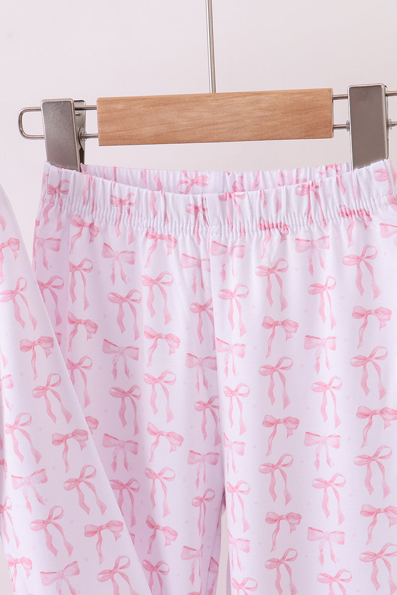Premium tiny bow delight bamboo pants set
