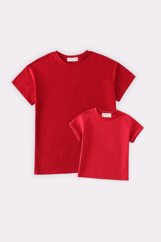 Premium Maroon basic T-shirt Kids and adult