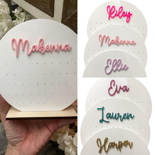 Acrylic Earring Holder with Name