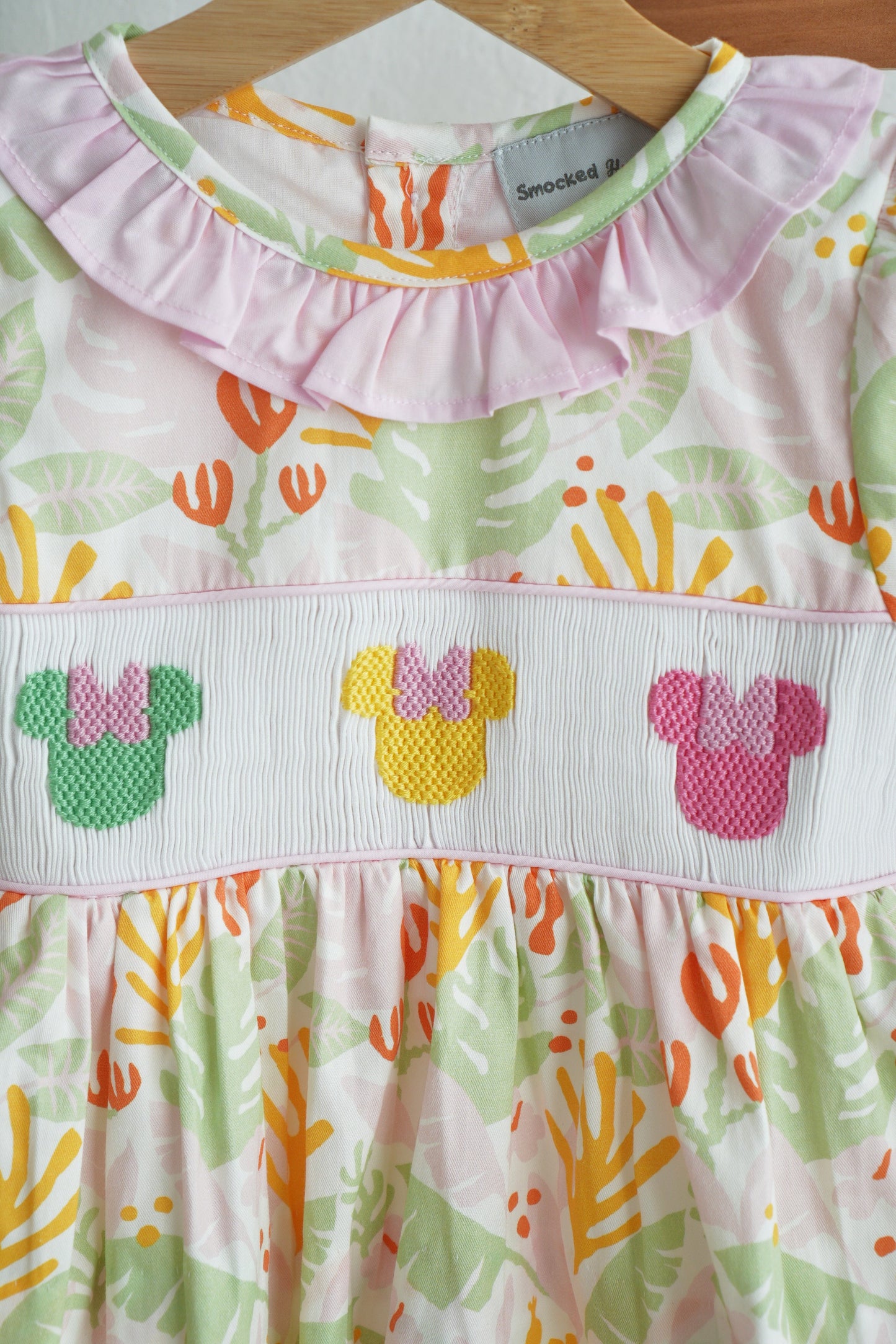 Sweet island character hand smocked bloomer set