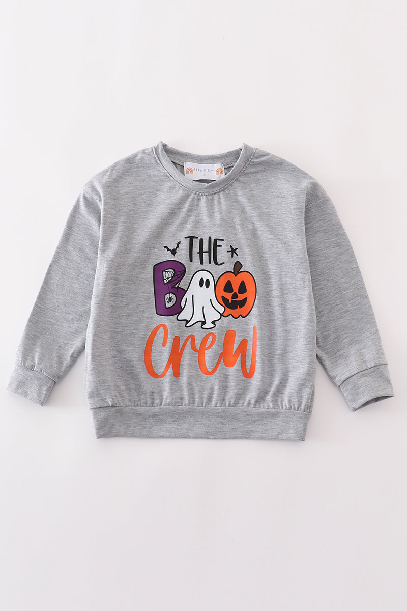 Grey the boo crew mom&me top