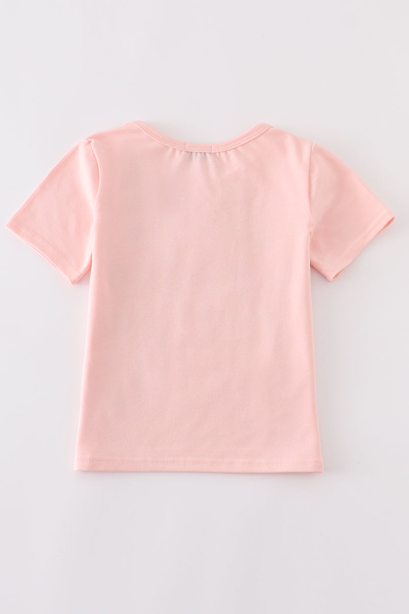 Pink farm fresh pumpkins girl top