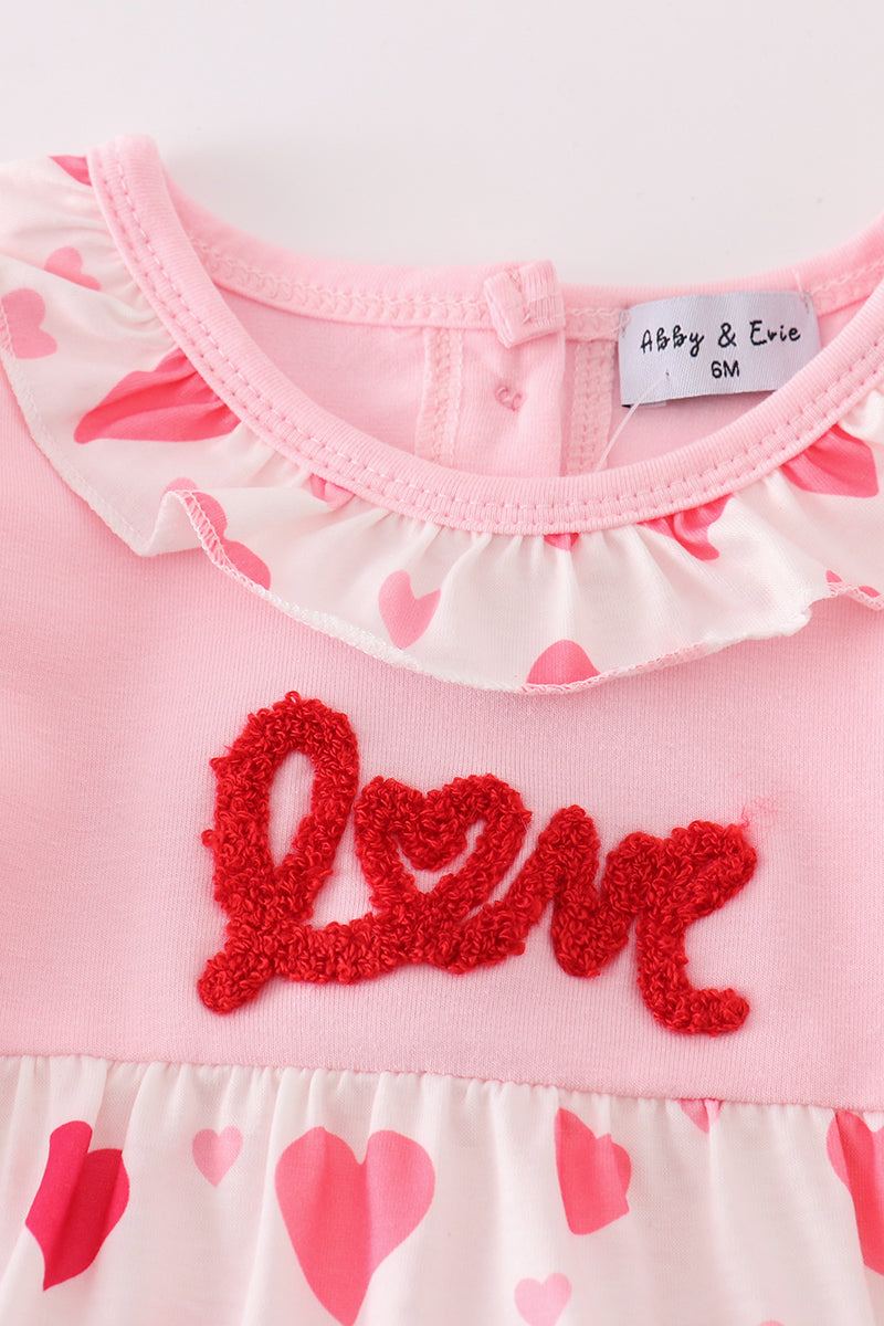 Pink love french knot girl bubble