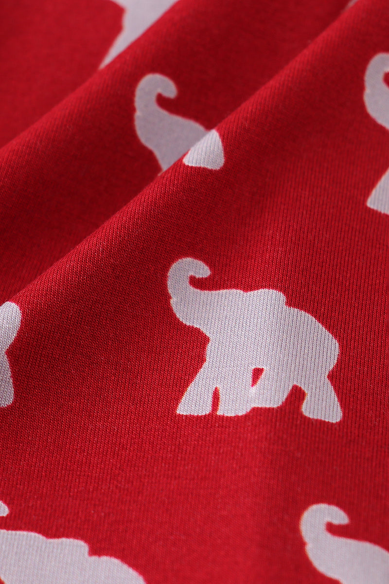 Alabama roll tide elephant print bamboo pajamas set