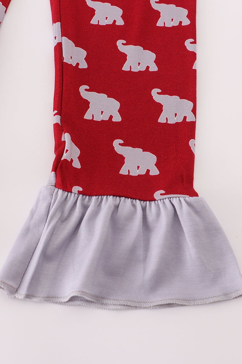 Alabama roll tide elephant print bamboo pajamas set