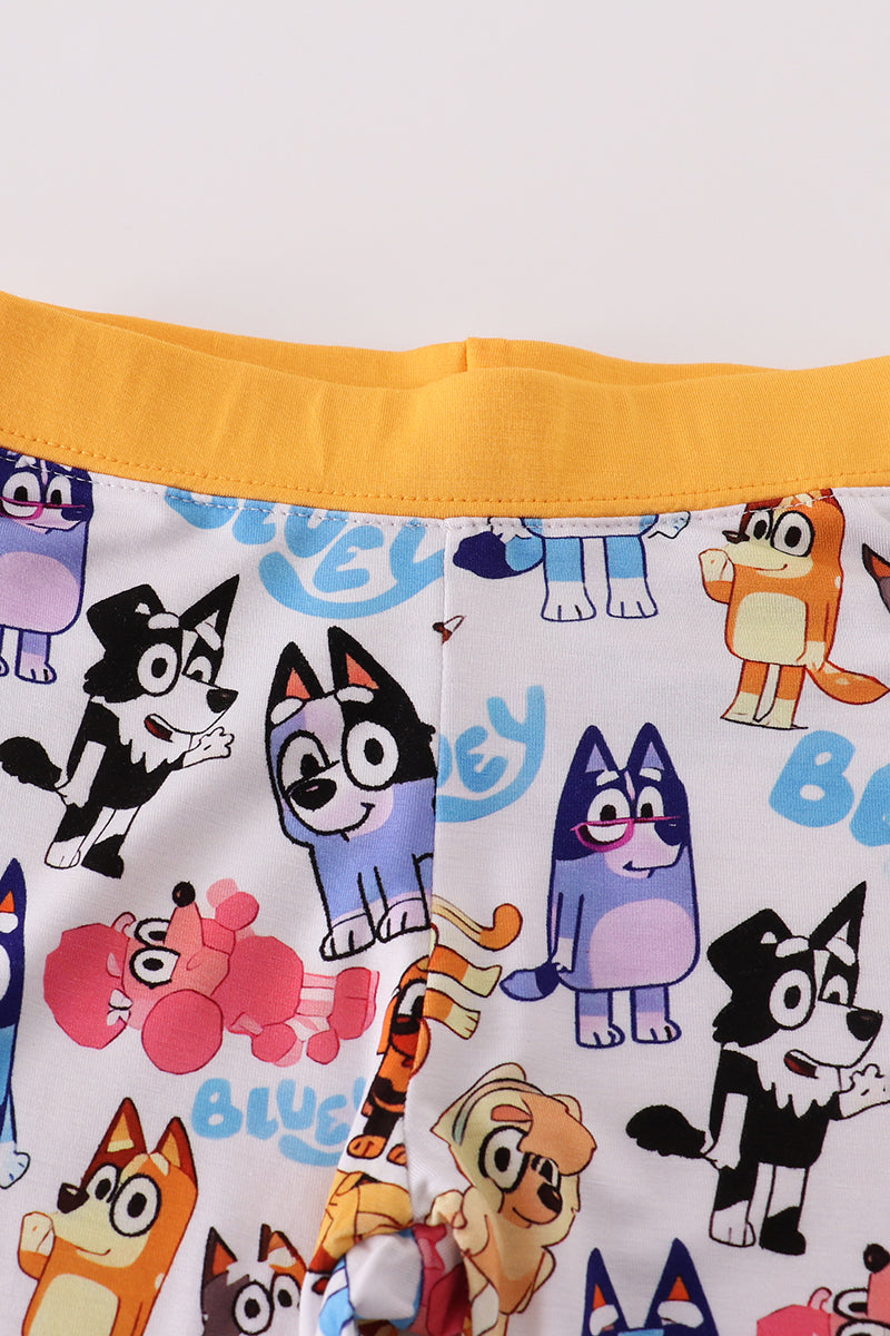 Character print bamboo 2pc pajamas set