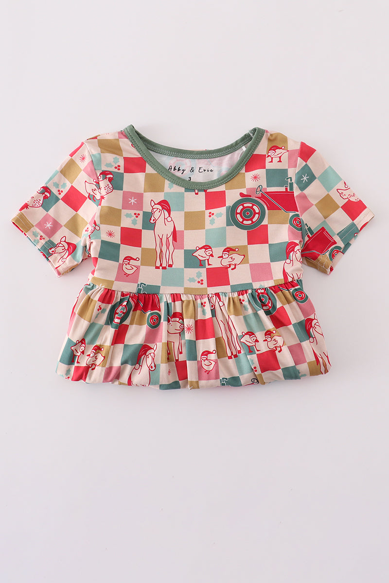 Checkered bamboo dress