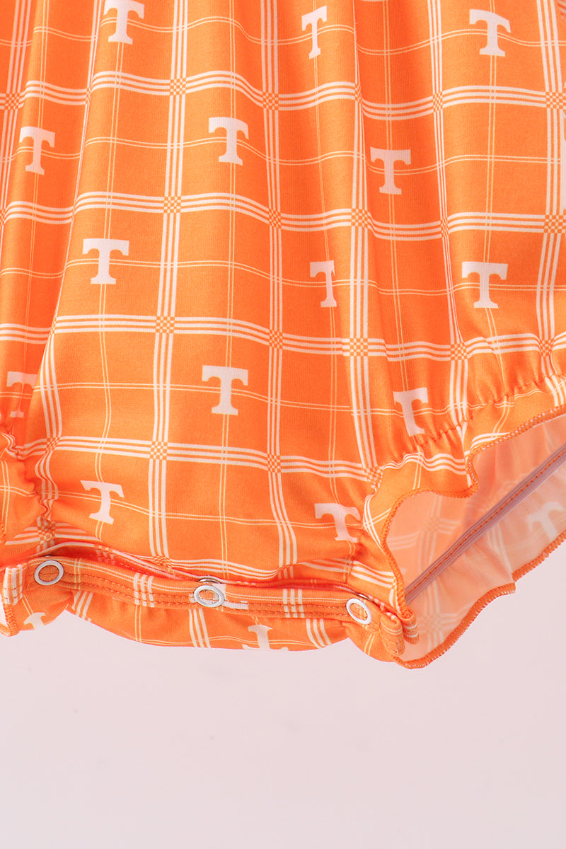 Orange Tennessee go vols embroidery plaid bubble