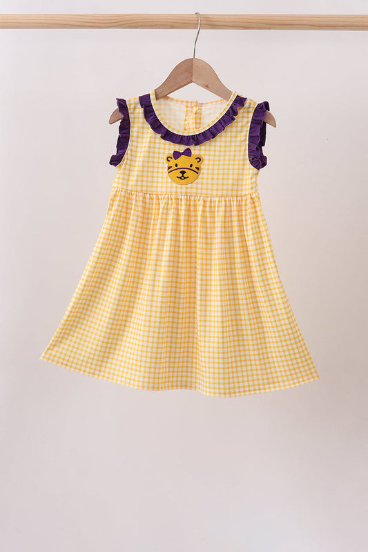 Purple LSU Tiger Applique Dress