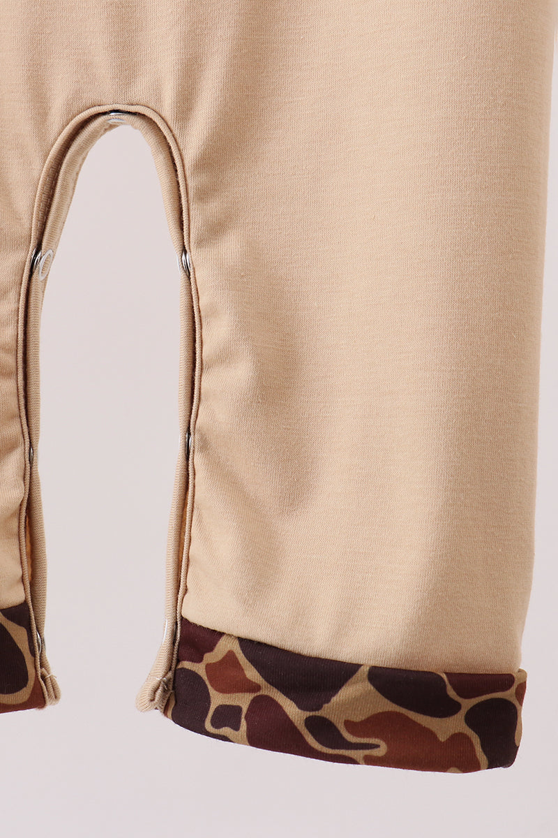 Camouflage duck applique romper
