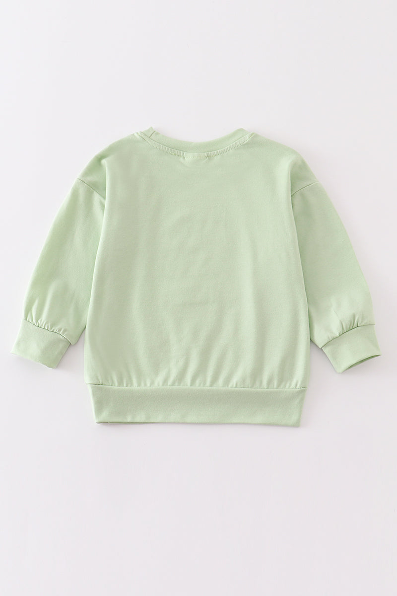 Green pumpkin girl top